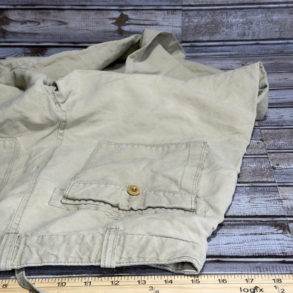 Banana Republic Heritage Pants Mens 30x30 Actual Tan Linen Straight Leg Casual